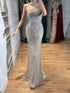 Luxury Nude Crystal Beaded Mermaid Evening Dress LA73375 SERENE HILL