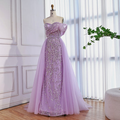 Luxury Arabic Blue One Shoulder Mermaid Evening Dress LA73378 SERENE HILL