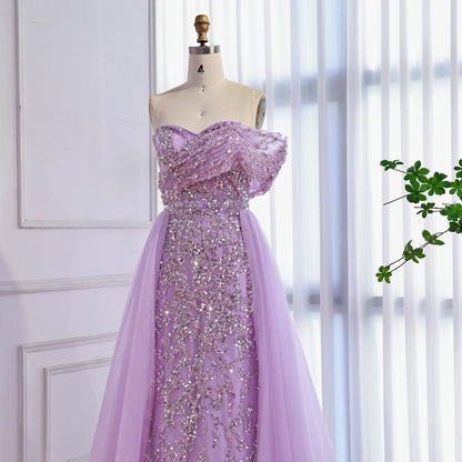 Luxury Arabic Blue One Shoulder Mermaid Evening Dress LA73378 SERENE HILL
