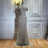 Luxury Nude Pearl Beaded Mermaid Off Shoulder Evening Dress LA73395A SERENE HILL