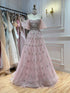 Luxury Gray Blue A-Line Dreamy Beaded Evening Dress With Necklace LA73397 SERENE HILL