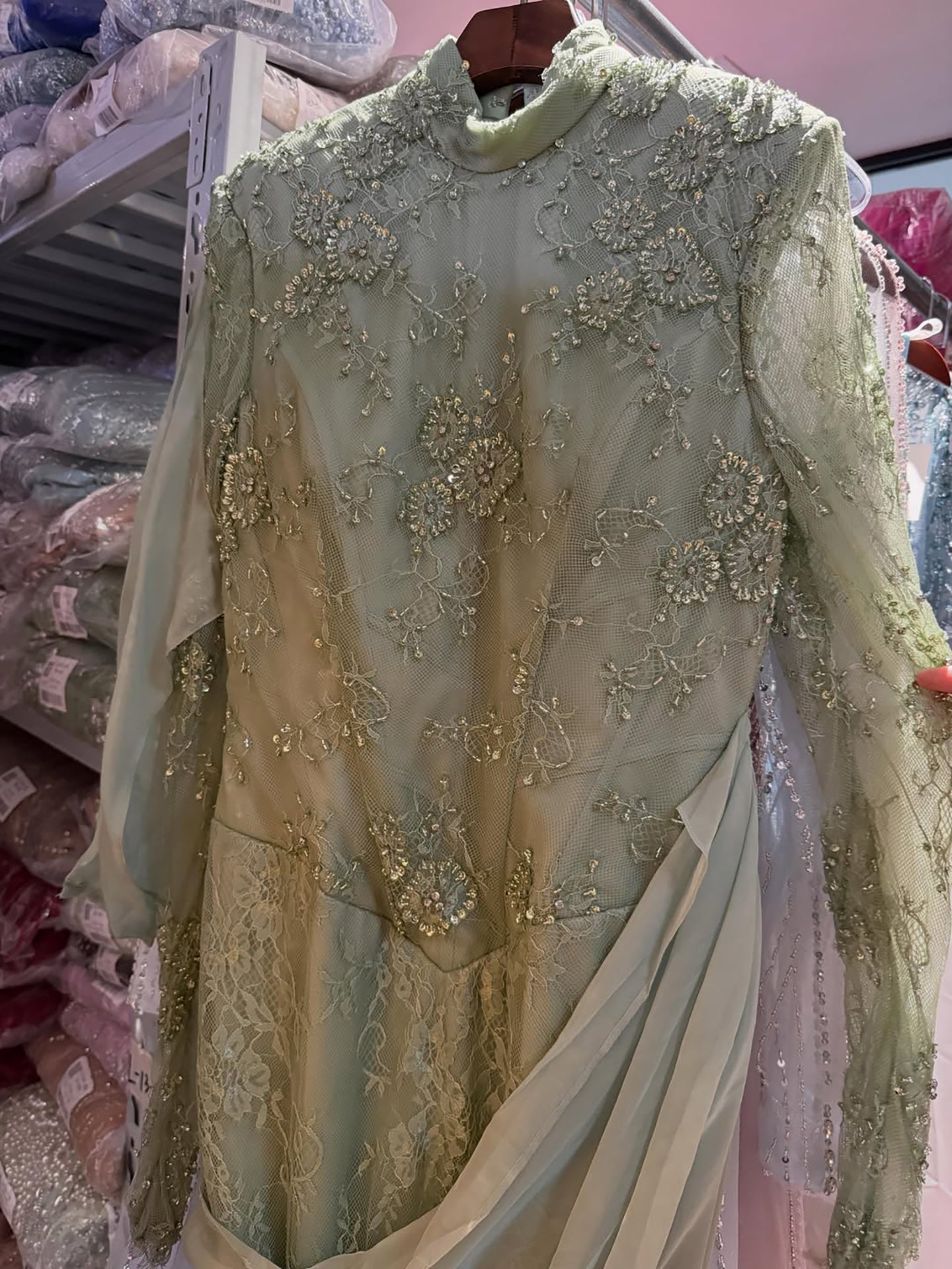 Luxury Lilac High Neck Beaded Mermaid Evening Dress LA73407 SERENE HILL