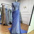 Luxury Lilac High Neck Beaded Mermaid Evening Dress LA73407 - SERENE  HILL