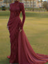 Luxury Lilac High Neck Beaded Mermaid Evening Dress LA73407 - SERENE  HILL