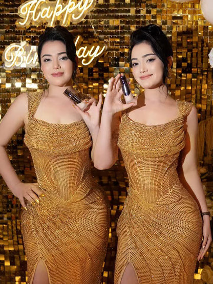 Luxury Silver Diamond Corset Off Shoulder Mermaid Evening Dress LA73410