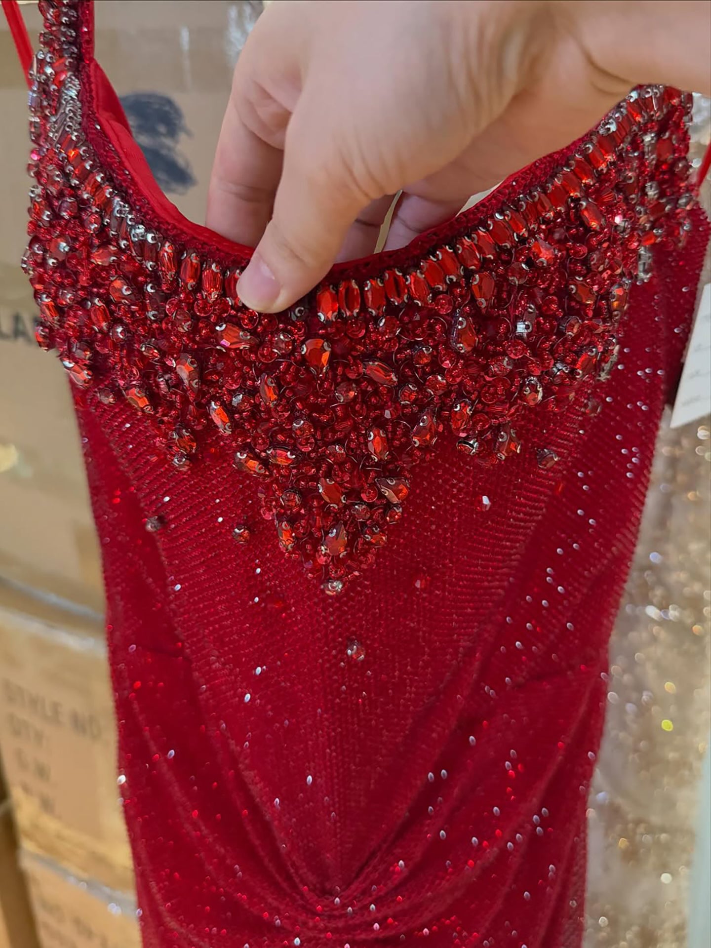 Luxury Gold Halter Crystal Beaded Mermaid Evening Dress LA73410B - SERENE  HILL