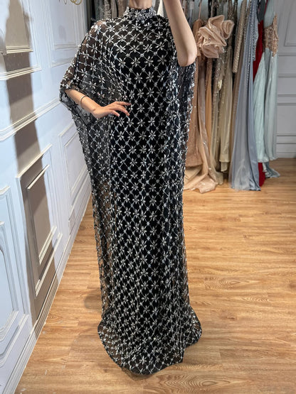 Serene Hill Grey Nude Jasmiko Diamond Beaded Evening Dress LA73428 SERENE HILL
