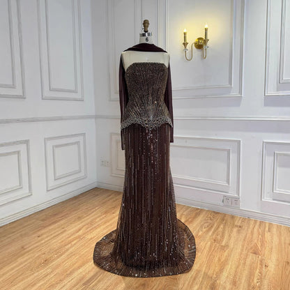 Serene Hill Arabic Orange Two Pieces Corset Evening Dress LA73444 - SERENE  HILL