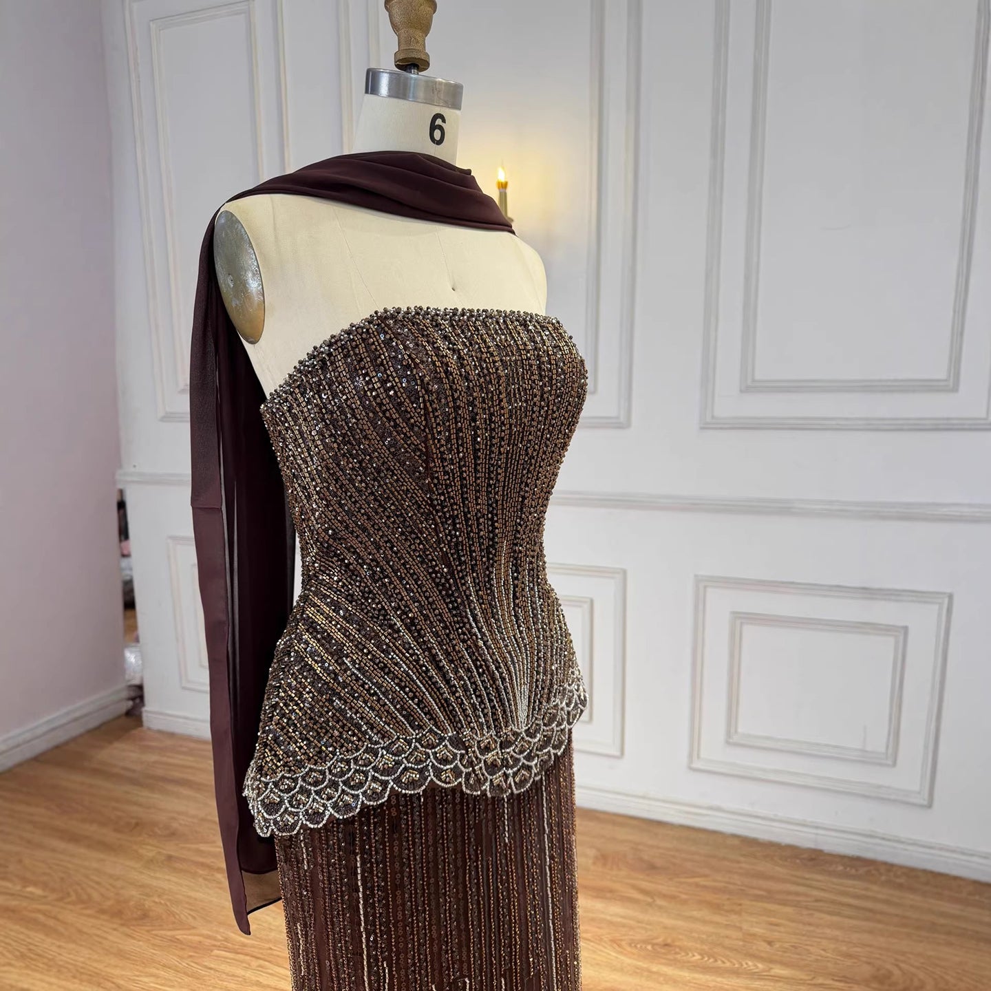 Serene Hill Arabic Orange Two Pieces Corset Evening Dress LA73444 - SERENE  HILL