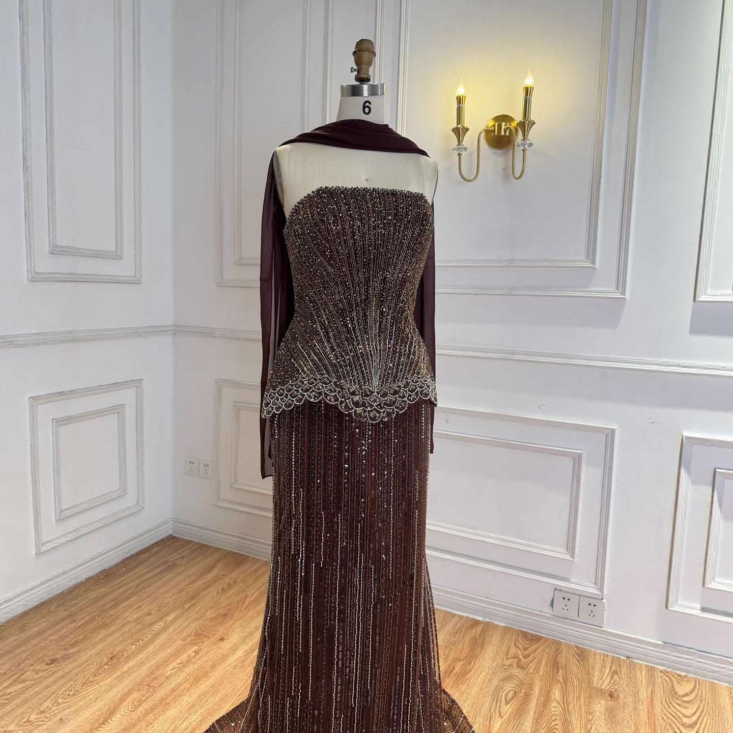 Serene Hill Arabic Orange Two Pieces Corset Evening Dress LA73444 - SERENE  HILL