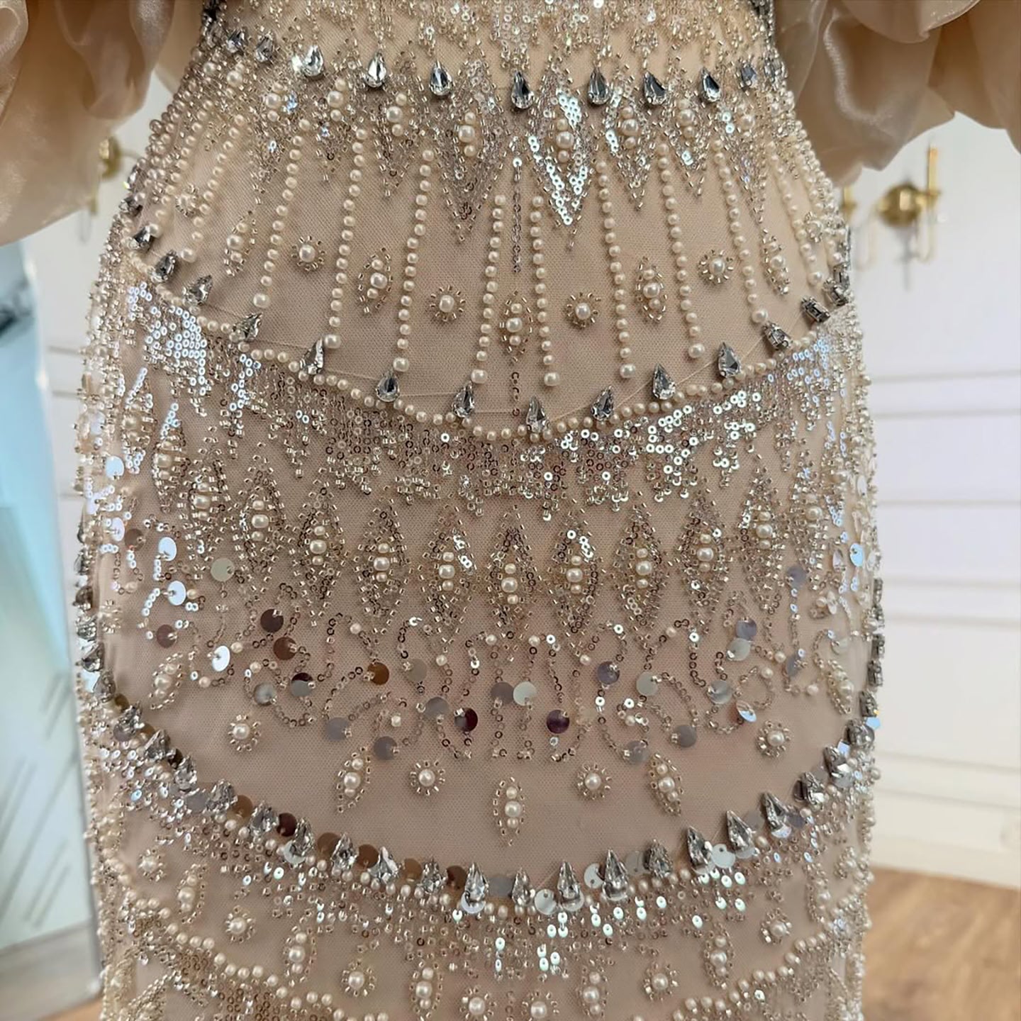 Luxury Arabic Lilac Mermaid Beaded Evening Dress LA73450 - SERENE  HILL