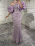 Luxury Arabic Lilac Mermaid Beaded Evening Dress LA73450 - SERENE  HILL