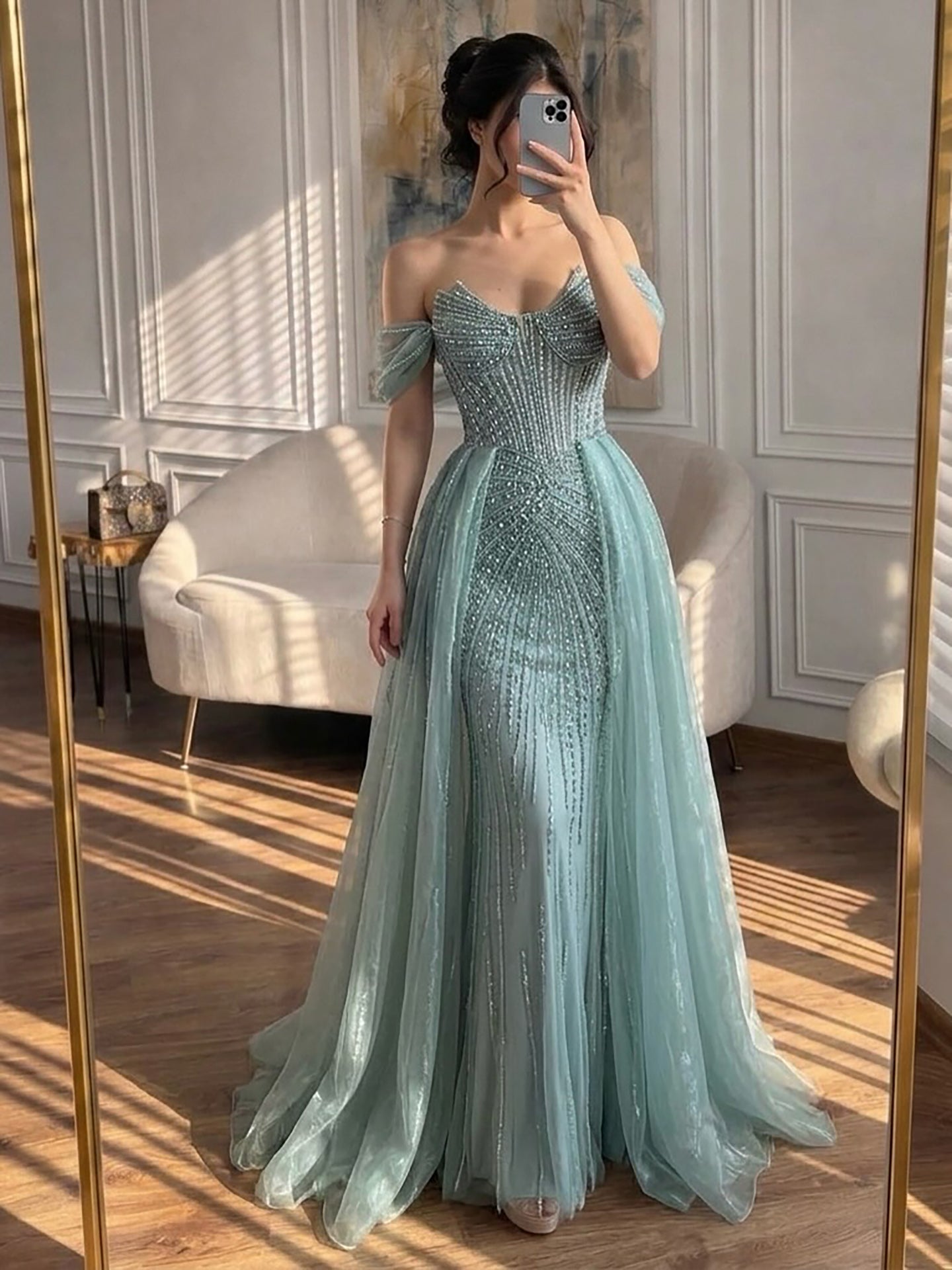 Serene Hill Arabic Luxury Beaded Mermaid Evening Dresses LA73454 SERENE HILL