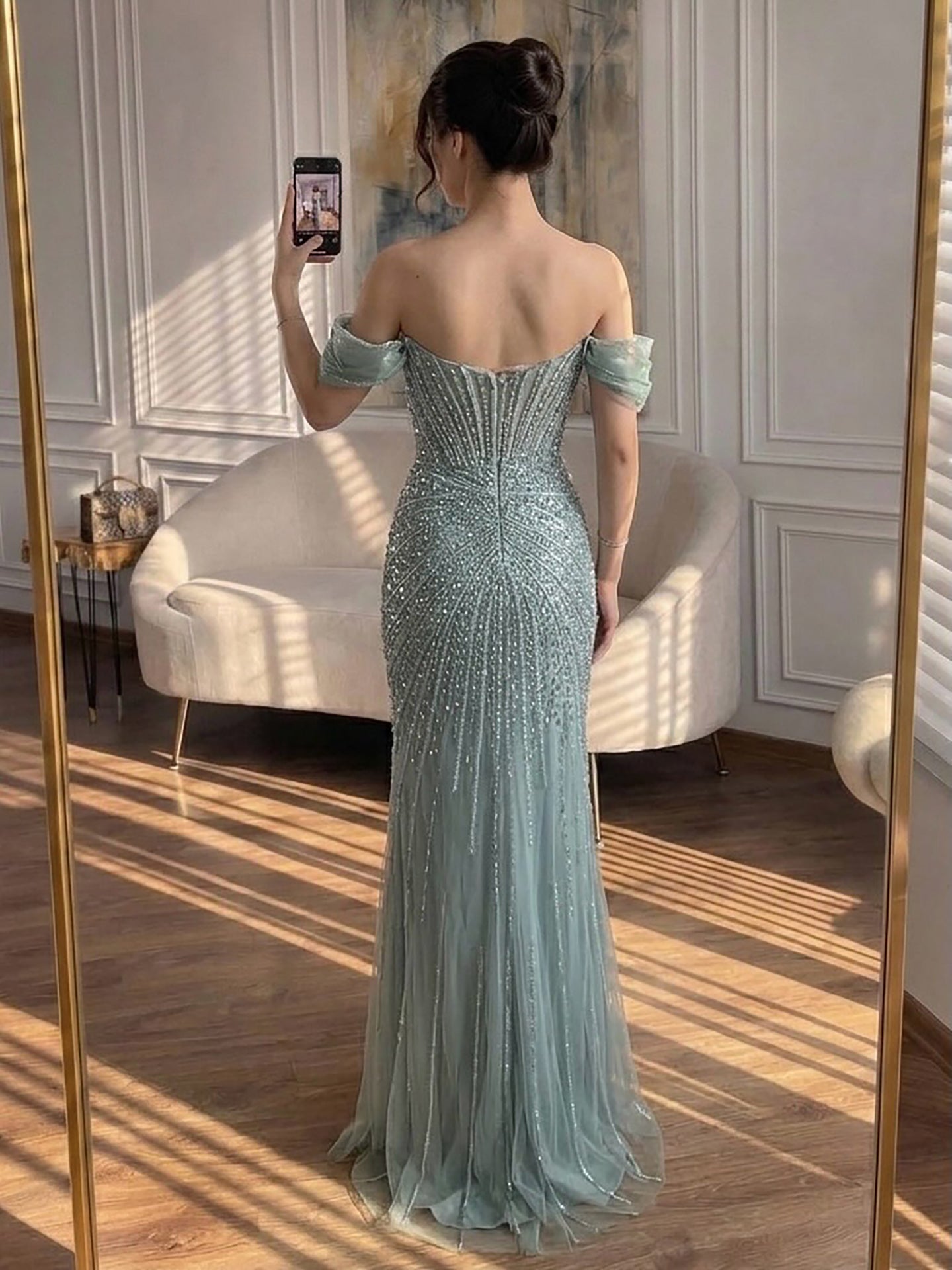 Serene Hill Arabic Luxury Beaded Mermaid Evening Dresses LA73454 SERENE HILL