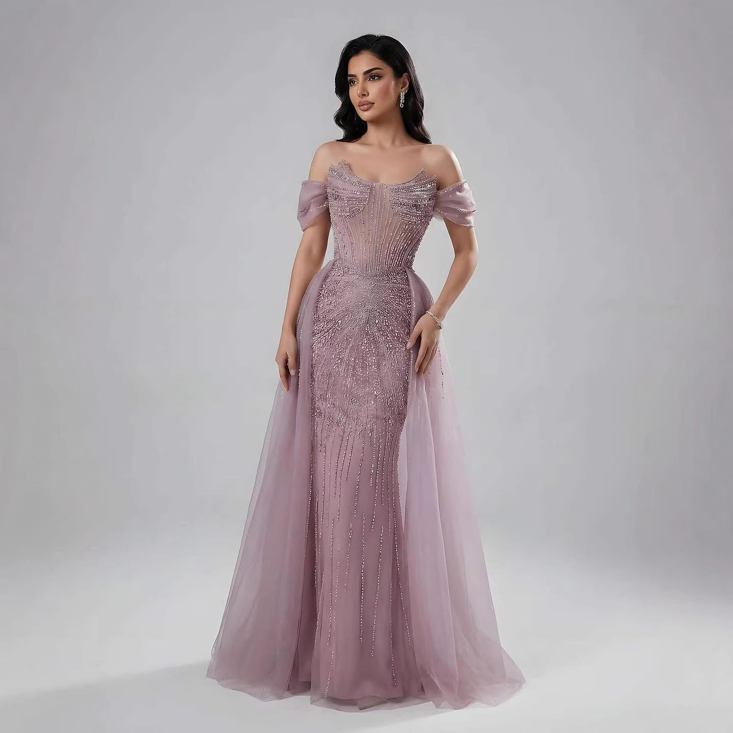 Serene Hill Arabic Luxury Beaded Mermaid Evening Dresses LA73454 - SERENE  HILL
