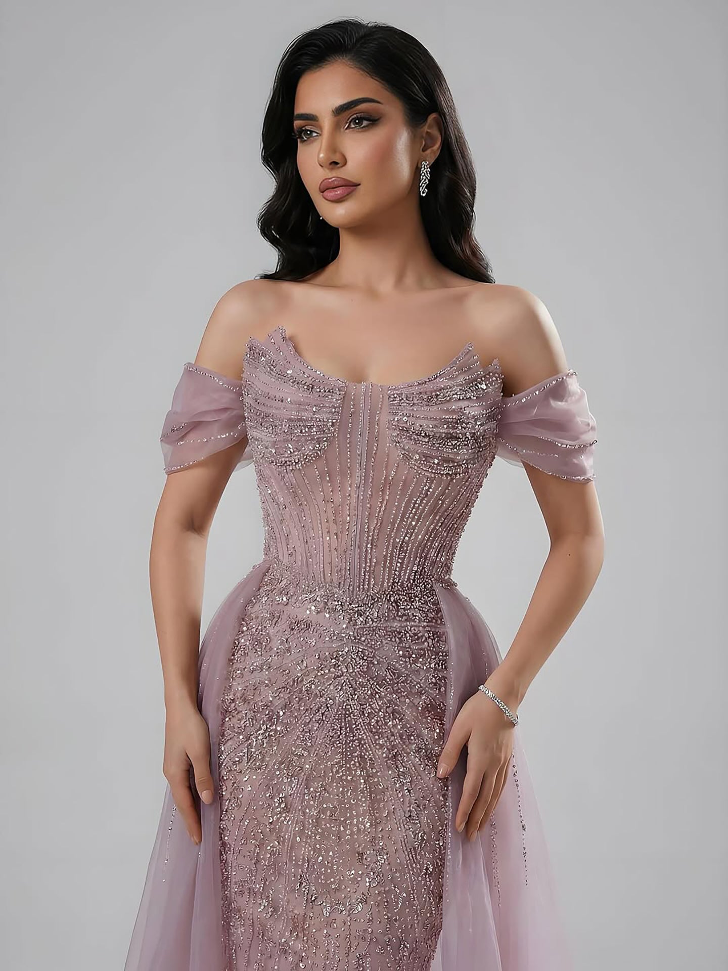 Serene Hill Arabic Luxury Beaded Mermaid Evening Dresses LA73454 - SERENE  HILL