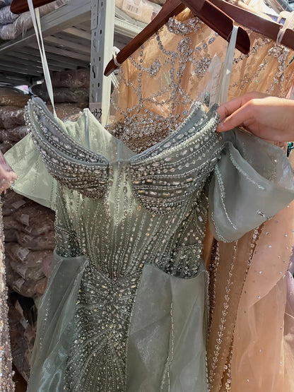 Serene Hill Arabic Luxury Beaded Mermaid Evening Dresses LA73454 SERENE HILL