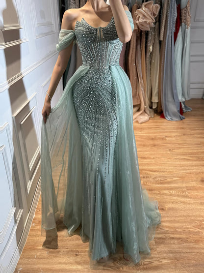 Serene Hill Arabic Luxury Beaded Mermaid Evening Dresses LA73454 SERENE HILL