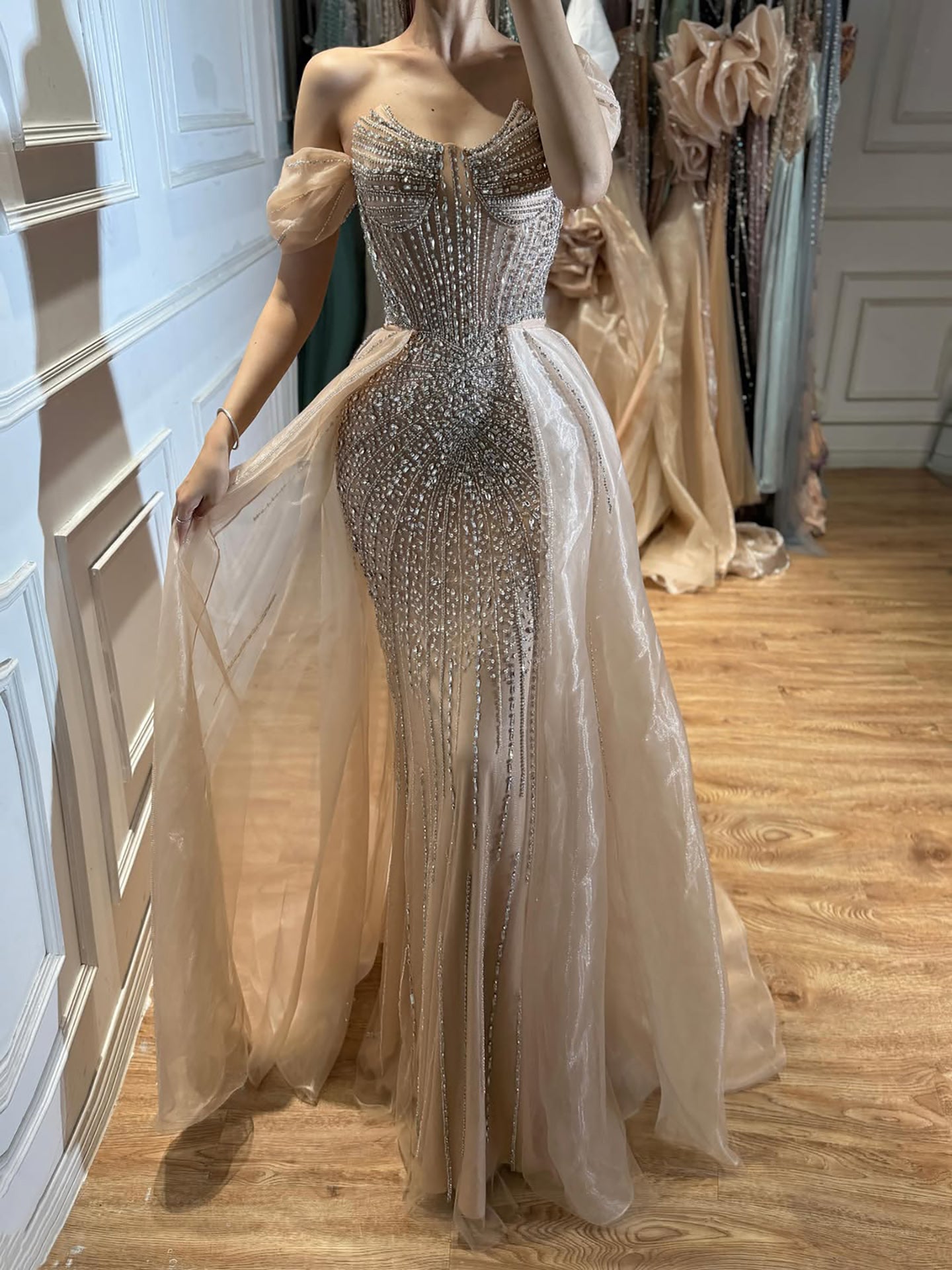 Serene Hill Arabic Luxury Beaded Mermaid Evening Dresses LA73454 SERENE HILL