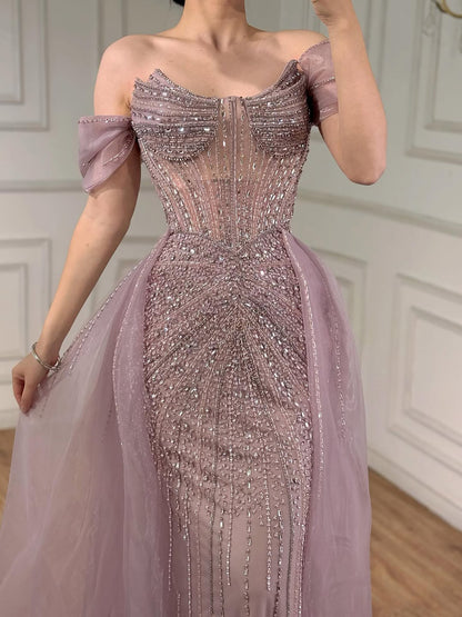 Serene Hill Arabic Luxury Beaded Mermaid Evening Dresses LA73454 - SERENE  HILL