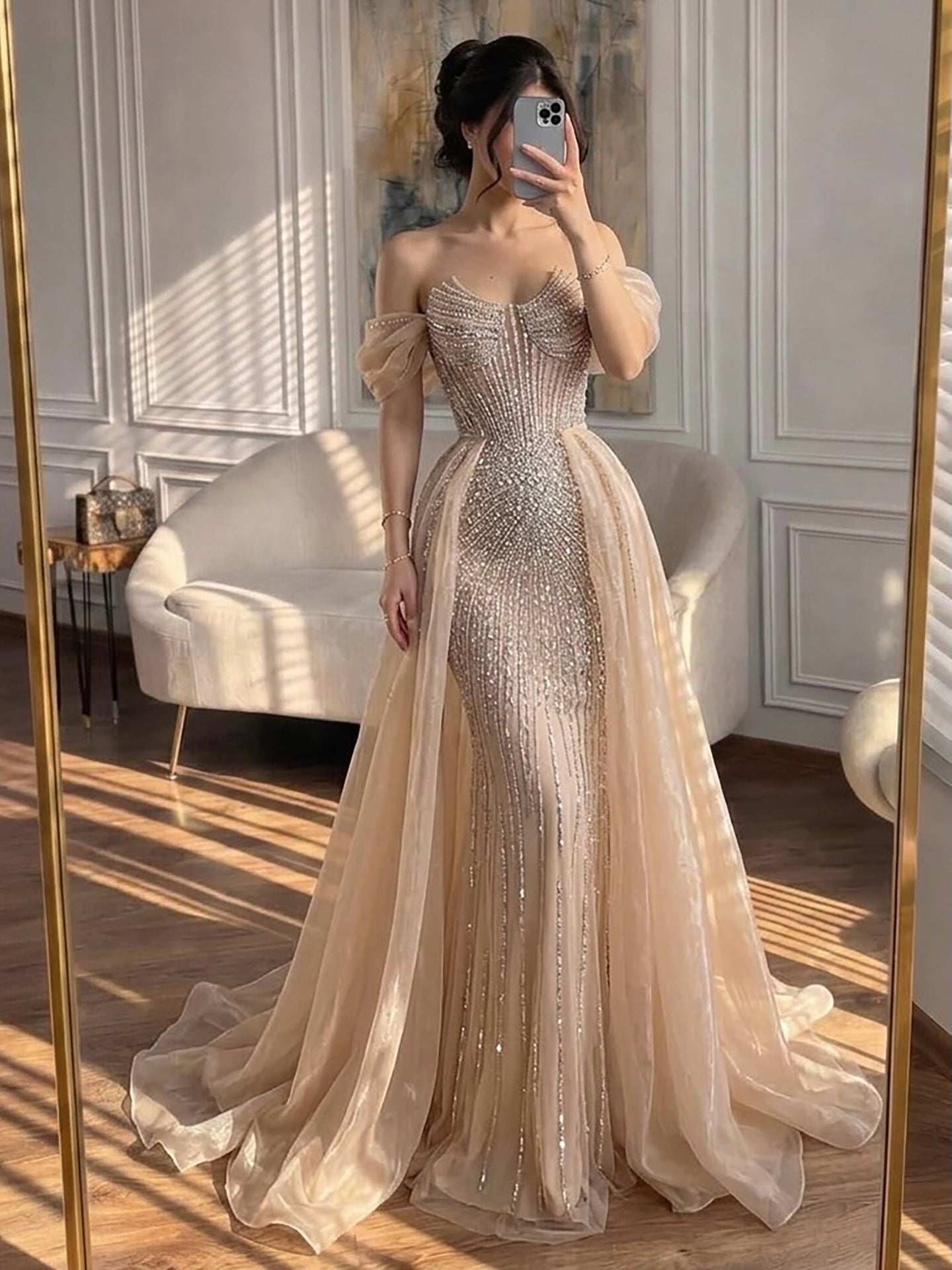 Serene Hill Arabic Luxury Beaded Mermaid Evening Dresses LA73454 SERENE HILL