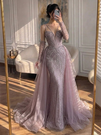 Luxury Green Beaded Mermaid Evening Dresses with Skirt LA73455 SERENE HILL