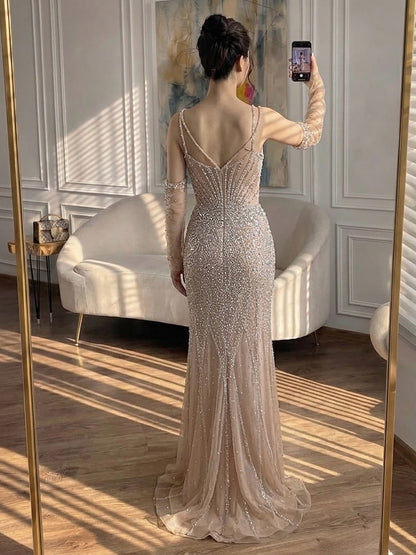 Luxury Green Beaded Mermaid Evening Dresses with Skirt LA73455 SERENE HILL