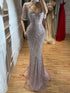 Luxury Arabic Nude Beaded Tassel Mermaid Evening Dress LA73466 SERENE HILL