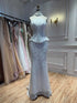 Luxury Champagne Strapless Beaded Mermaid Evening Dress With Scarf LA73488 SERENE HILL