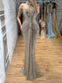 Luxury Gold Crystal Beaded Mermaid Evening Dress LA73491 SERENE HILL
