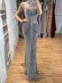 Luxury Gold Crystal Beaded Mermaid Evening Dress LA73491 SERENE HILL