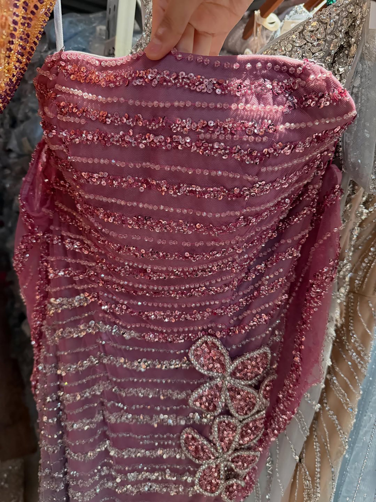 Luxury Pink Gradient Beaded Mermaid Evening Dress LA73532 SERENE HILL