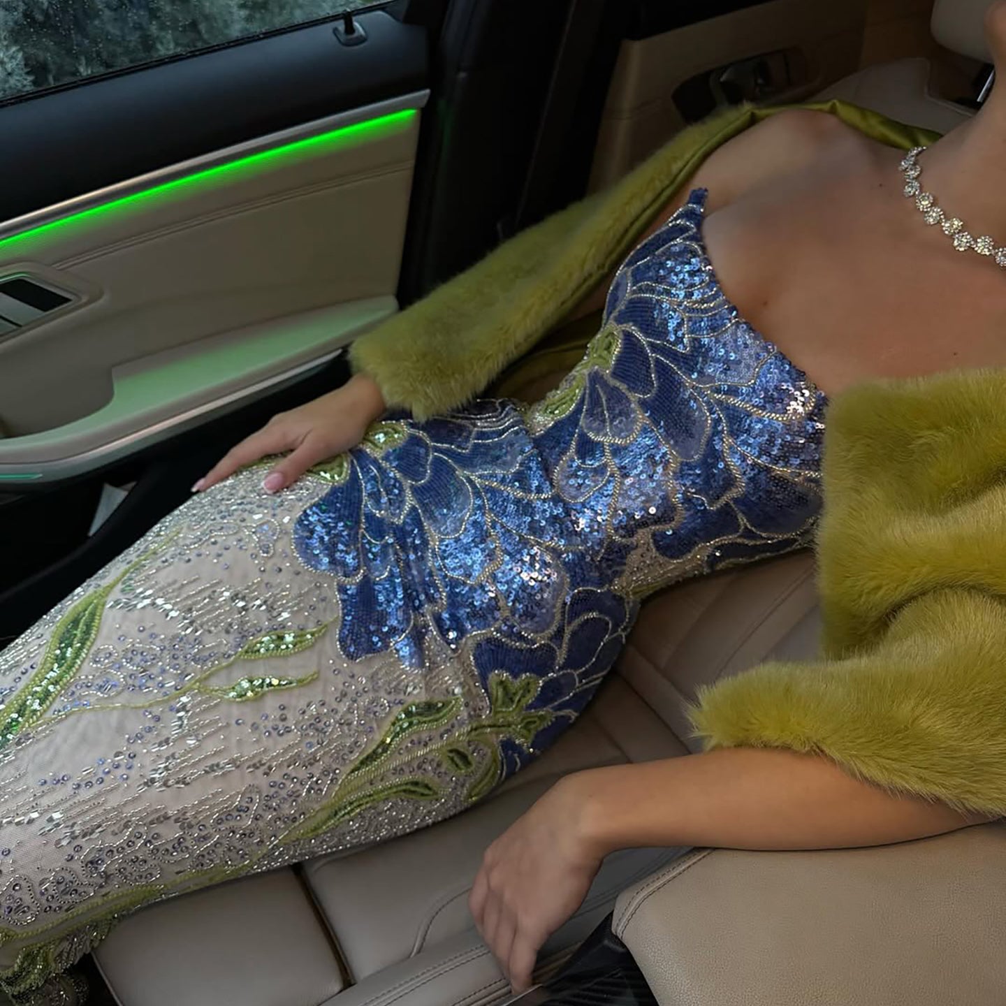 Luxury Blue Strapless Beaded Mermaid Evening Dress LA73538 - SERENE  HILL