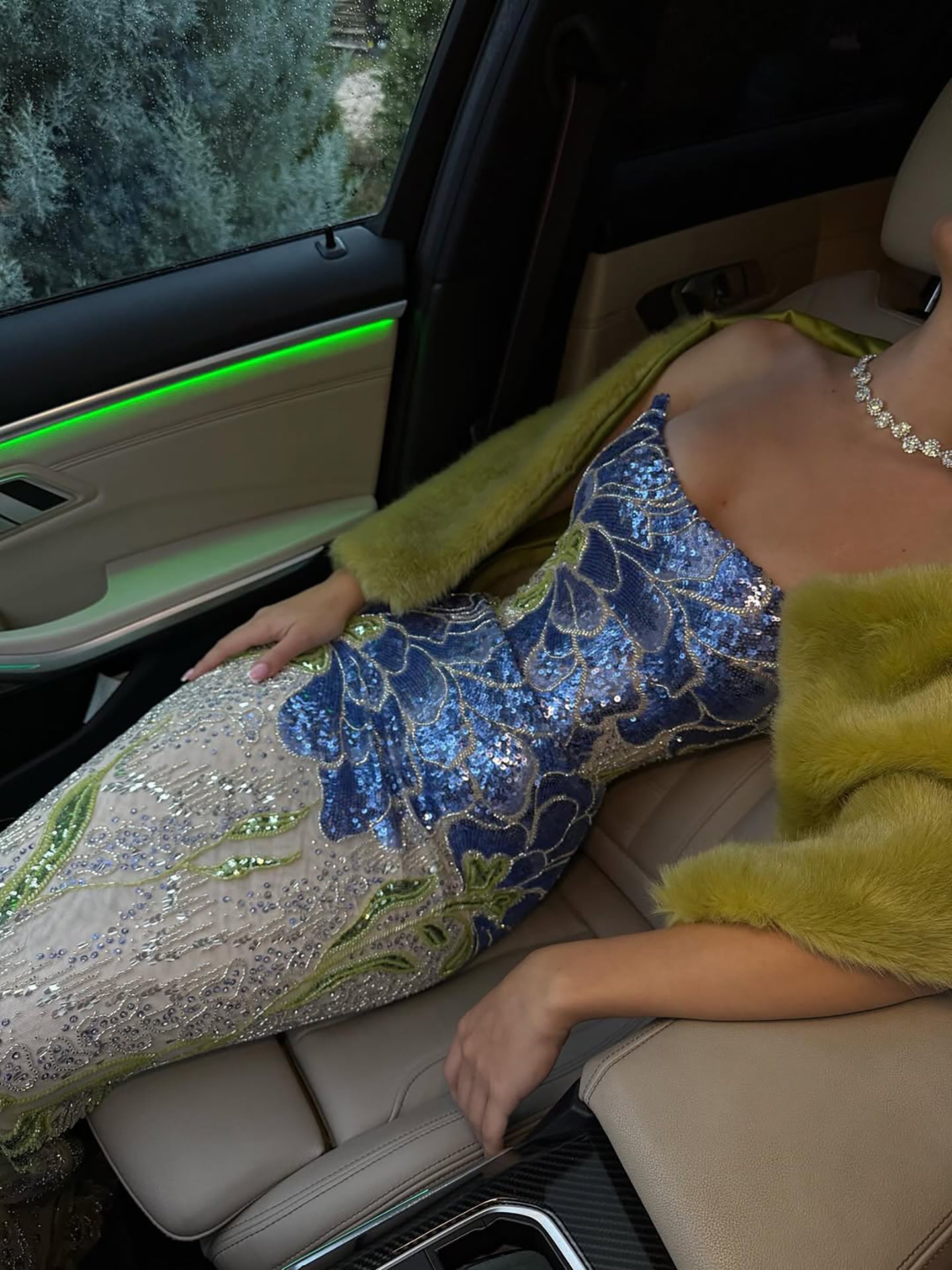 Luxury Blue Strapless Beaded Mermaid Evening Dress LA73538 - SERENE  HILL