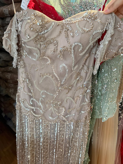 Luxury Pink Beaded Mermaid Evening Dress la73550 SERENE HILL