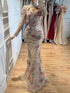 Luxury Nude Pink Floral Beaded Mermaid Evening Dress LA73552F SERENE HILL