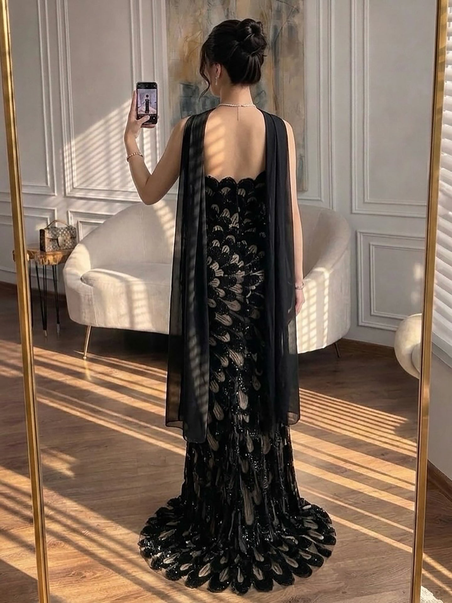 Luxury Pink Strapless Beaded Mermaid Evening Dress LA73607