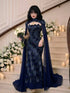 Luxury Pink Beaded Mermaid Cape Evening Dress LA73607A SERENE HILL
