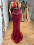 Luxury Nude Crystal Beaded Mermaid Evening Dress LA73635 SERENE HILL