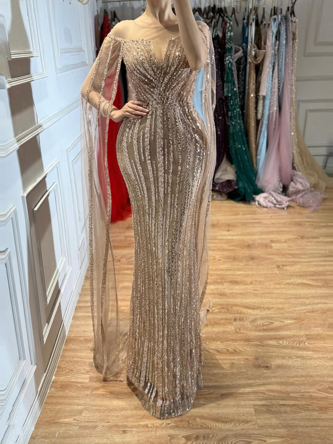 Gold Evening Dresses - SERENE HILL Gold Evening Dresses - SERENE HILL