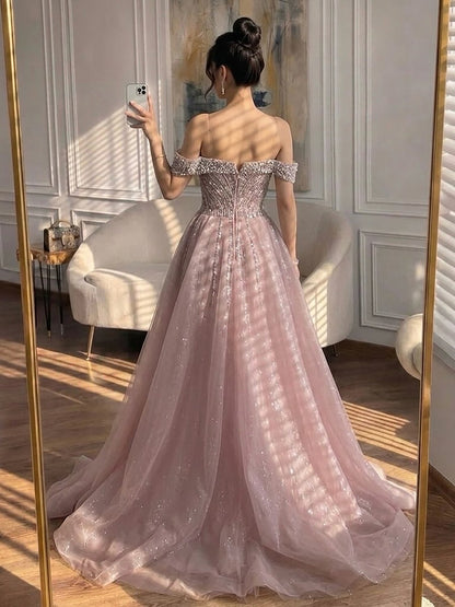 Luxury Nude Crystal Beaded Mermaid Dress with Overskirt LA73710