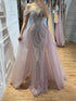 Luxury Nude Off Shoulder Crystal Beaded Mermaid Dress LA73710A SERENE HILL
