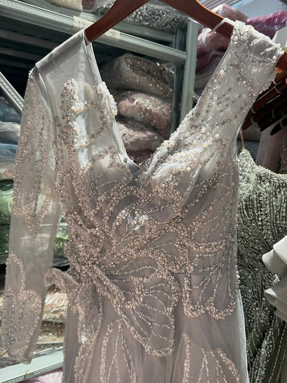 Luxury Pink Beaded One Shoulder A Line Evening Dress LA73746 SERENE HILL