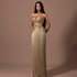 Luxury Hand Made Nude Gold Scallop Tassel Evening Dress LA73748 SERENE HILL