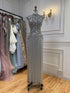 Luxury Gold Crystal Beaded Tassel High Neck Evening Dress LA73748A SERENE HILL