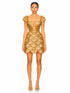 Luxury Gold Sweetheart Scalloped Crystal Beaded Mini Dress LA73748E SERENE HILL