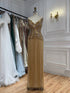 Luxury Hand Made Gold Scallop Tassel Evening Dress LA73748 SERENE HILL