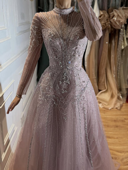 Luxury Turquoise Crystal Beaded Evening Dress LA73752 SERENE HILL