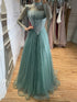 Luxury Nude Crystal Beaded A Line Evening Dress LA73753 SERENE HILL