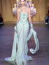 Luxury Sage Green Crystal Beaded Strapless Evening Dress LA73763 SERENE HILL